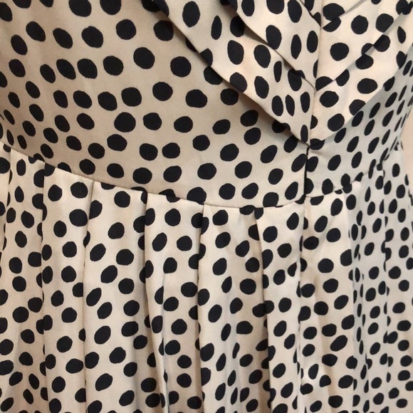 BCBGENERATION Black & Cream Polka Dot Polyester Mini Dress Size 6 Feminine - Picture 8 of 11